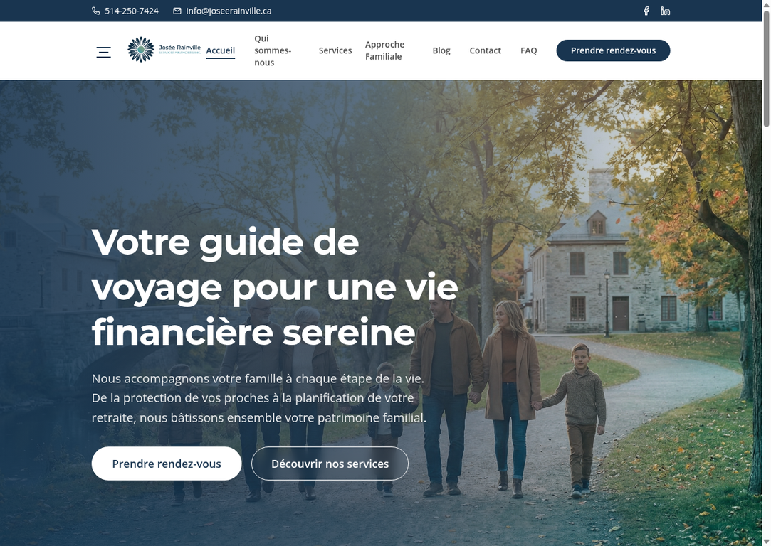 Site Web Premium pour Conseillère Financière